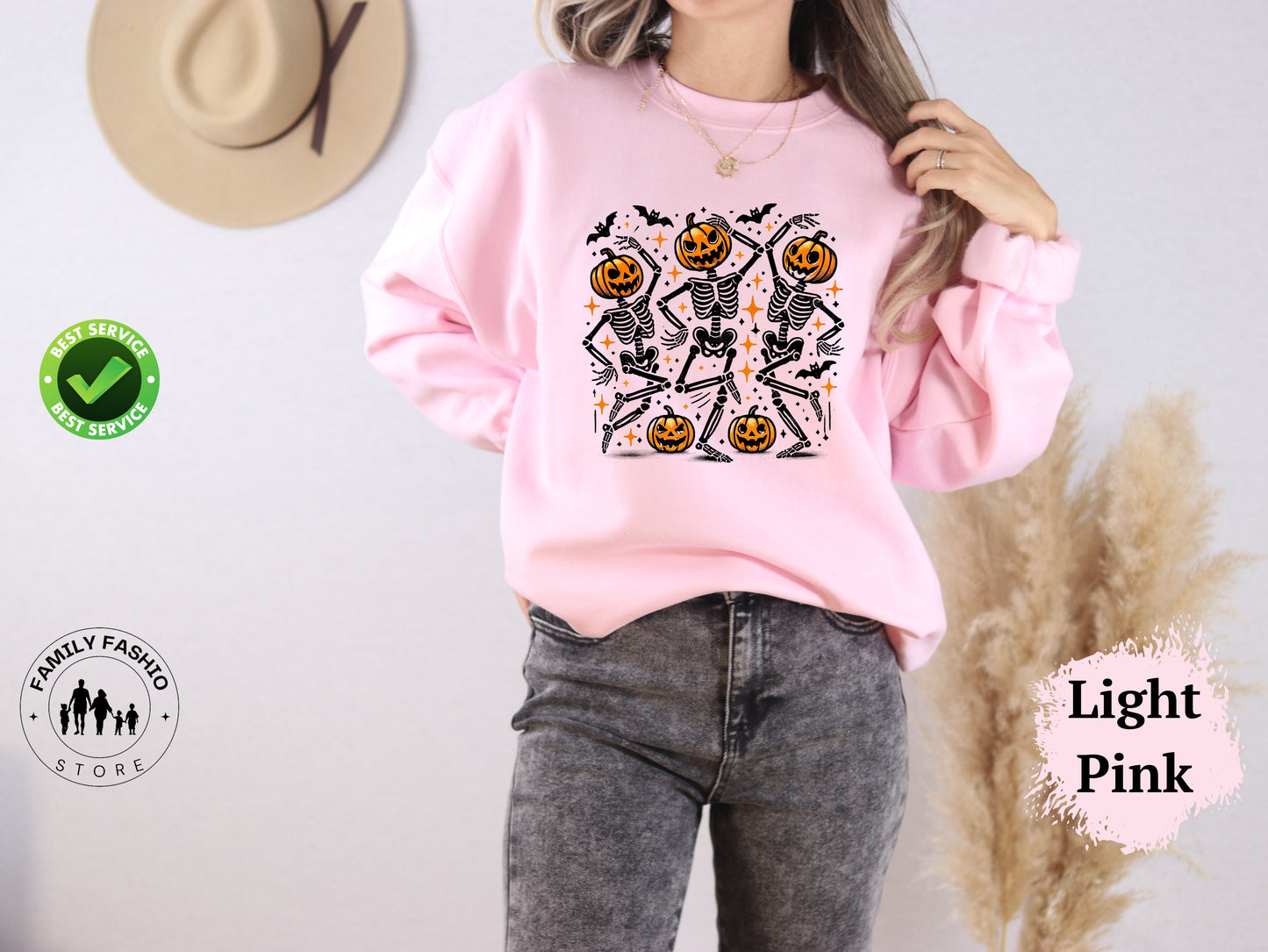 Skeleton pumpkin sweater