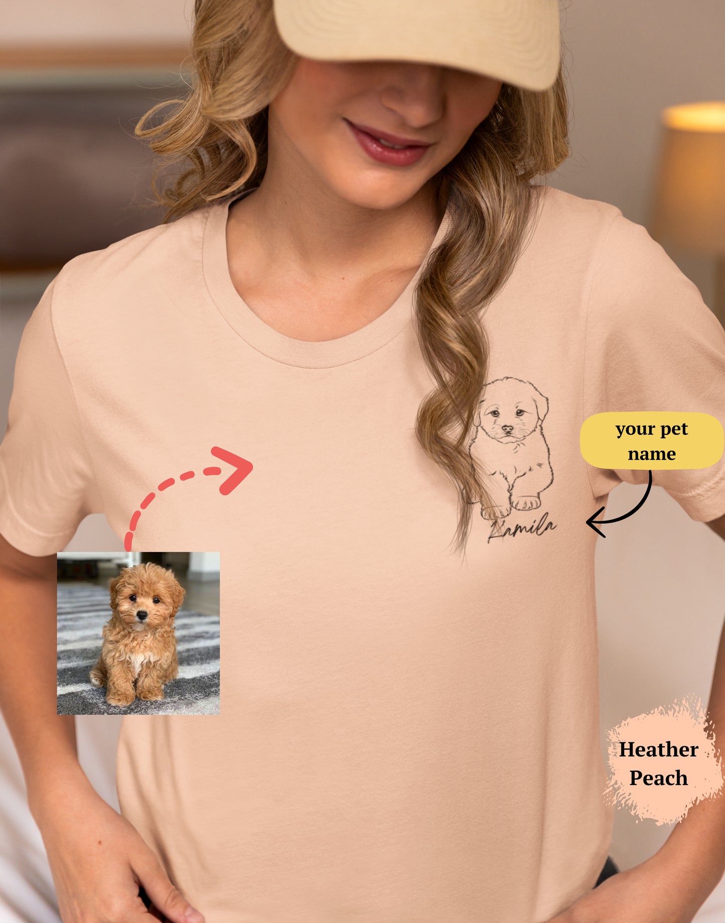 Pet Photo + Name CUSTOM T-SHIRT